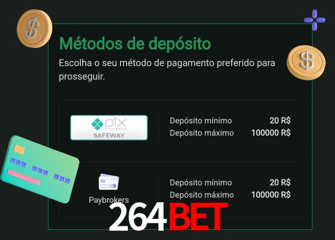 O cassino 264BETbet oferece uma grande variedade de métodos de pagamento